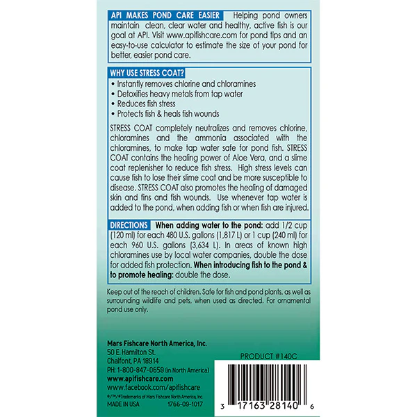Aquarium Pharmaceuticals Pond Care Stress Coat 1 GAL - Image 2