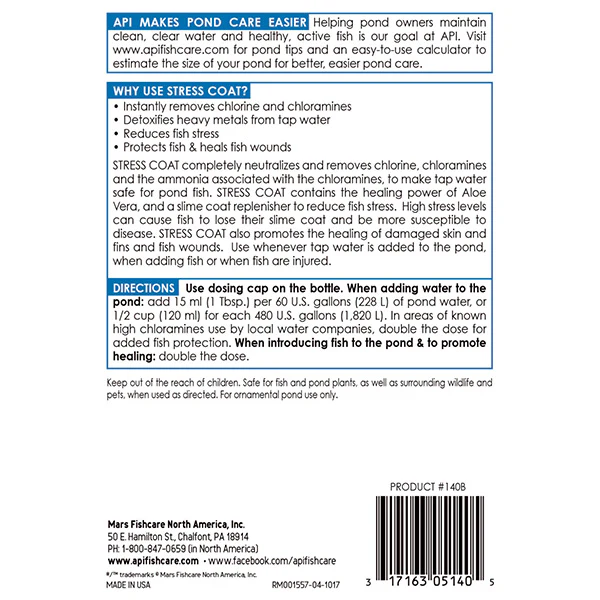 Aquarium Pharmaceuticals Pond Care Stress Coat 16 OZ - Image 2