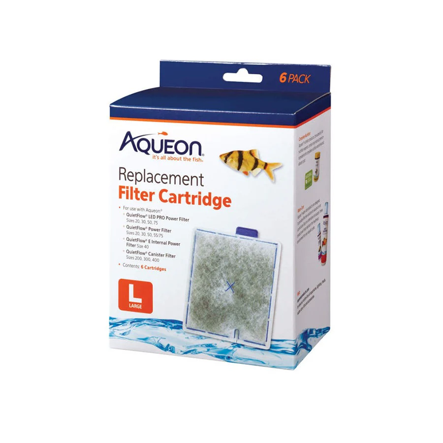 Aqueon Replacement Filter Cartridges LRG 6 PK