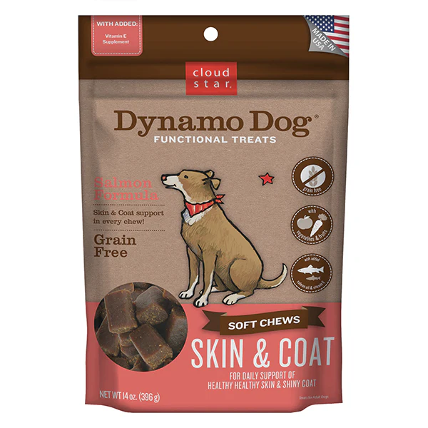 Cloudstar Dynamo Dog Functional Treats Salmon 14 OZ