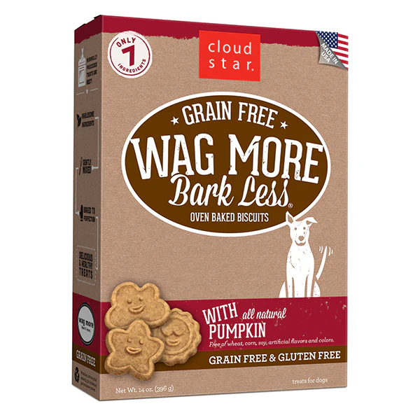 Cloudstar Wag More Bark Less Biscuits Pumpkin 14 OZ