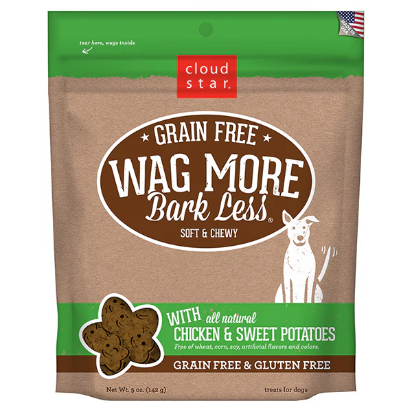 Cloudstar Wag More Bark Less Soft and Chewy Grain Free Chicken and Sweet Potatoes 5 OZ