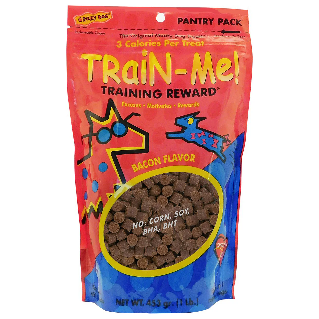 Crazy Dog Train-Me Training Treat Bacon 16 OZ