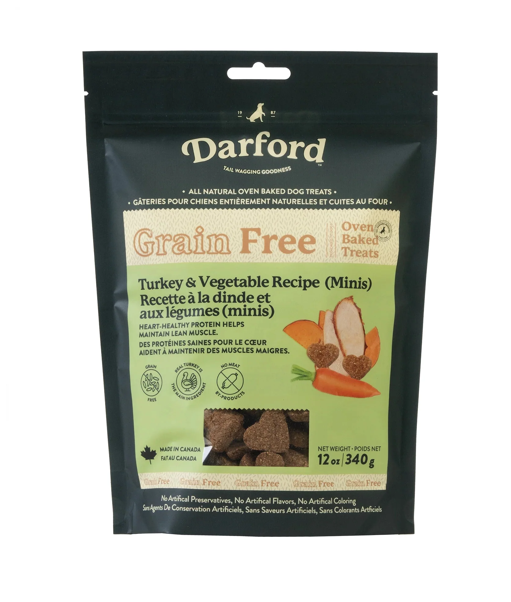 Darford Grain Free Turkey Dog Treats 12 OZ