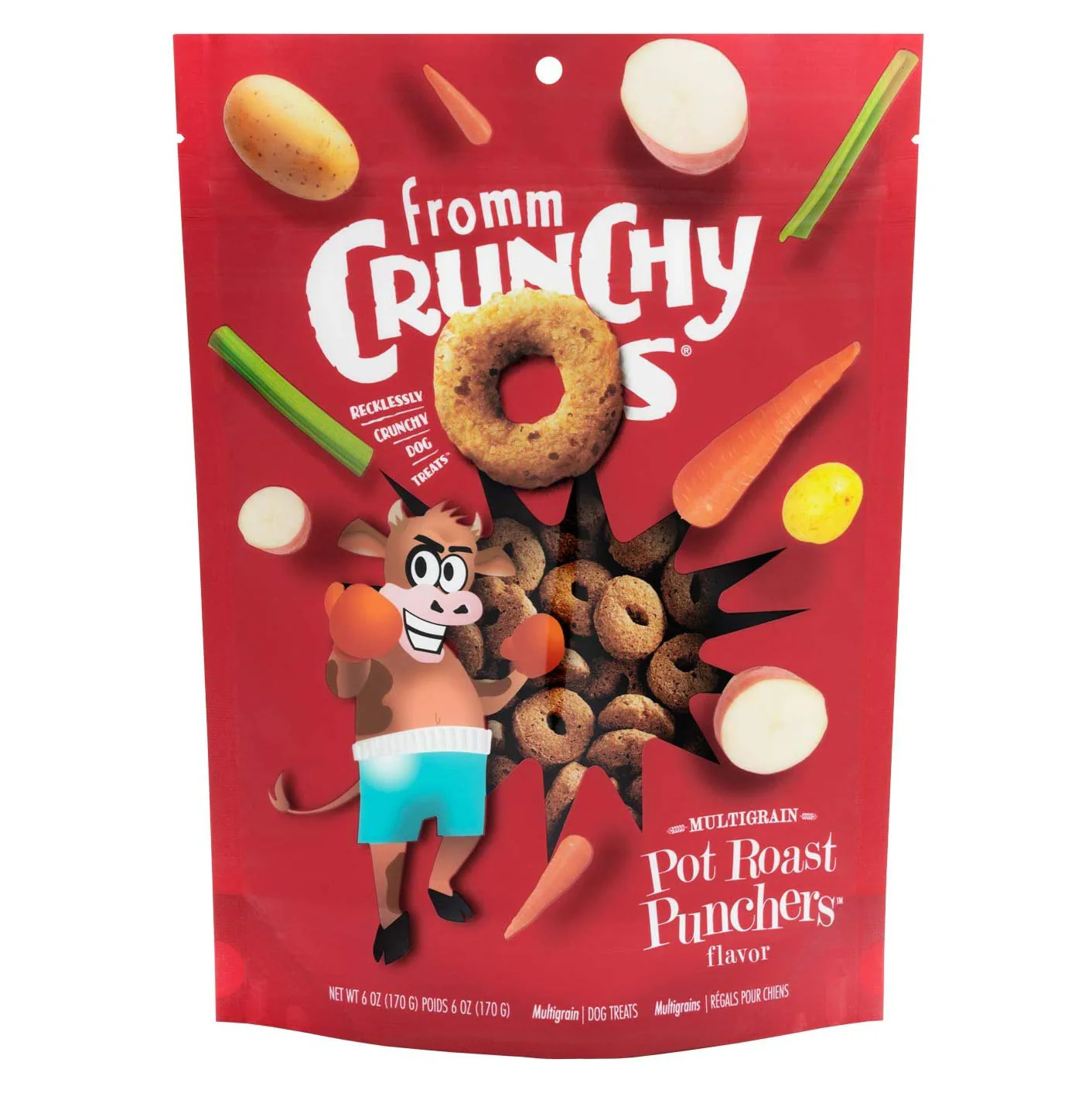 Fromm Crunchy O's Pot Roast Punchers Flavor Treats 6 OZ