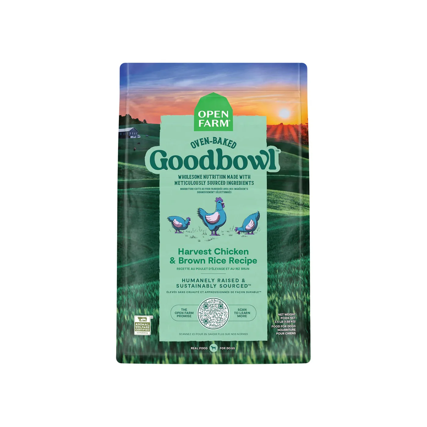 Open Farm Goodbowl Dry Dog Food Chicken and Brown Rice 22 LB