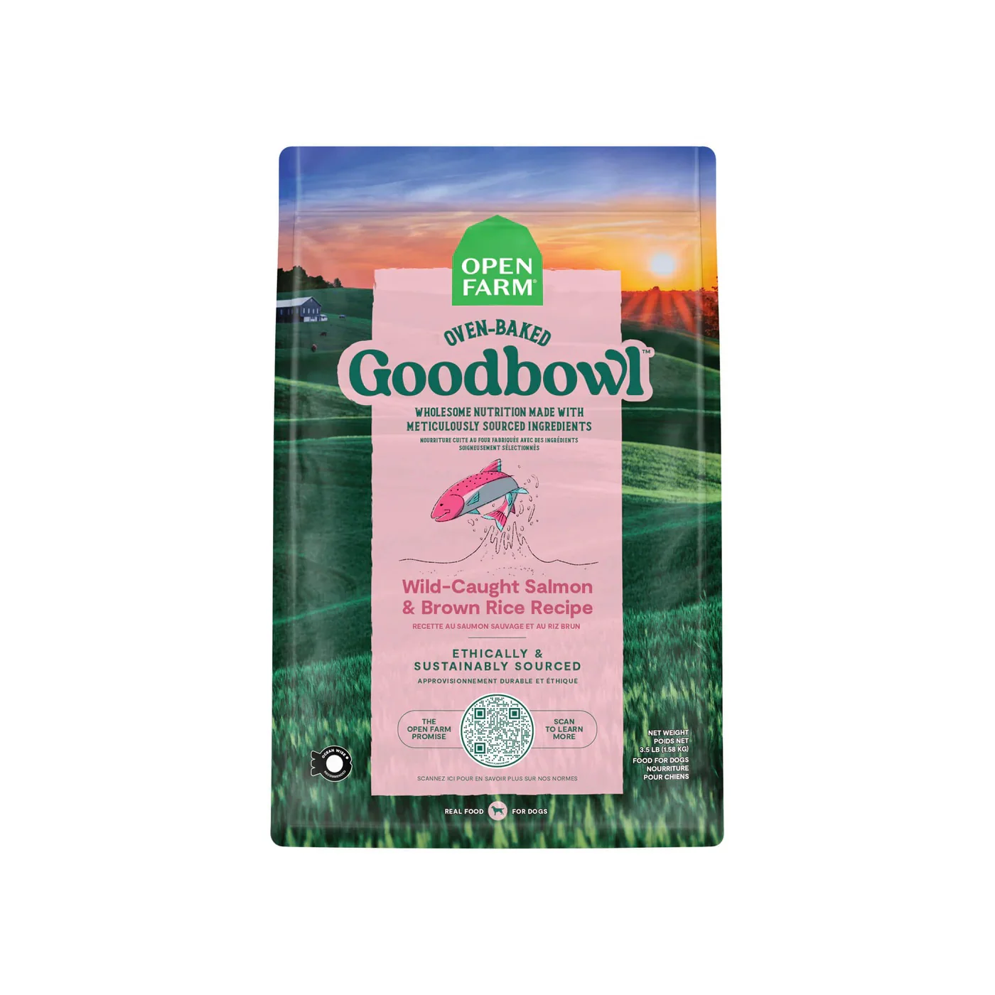 Open Farm Goodbowl Dry Dog Food Salmon and Brown Rice 3.5 LB