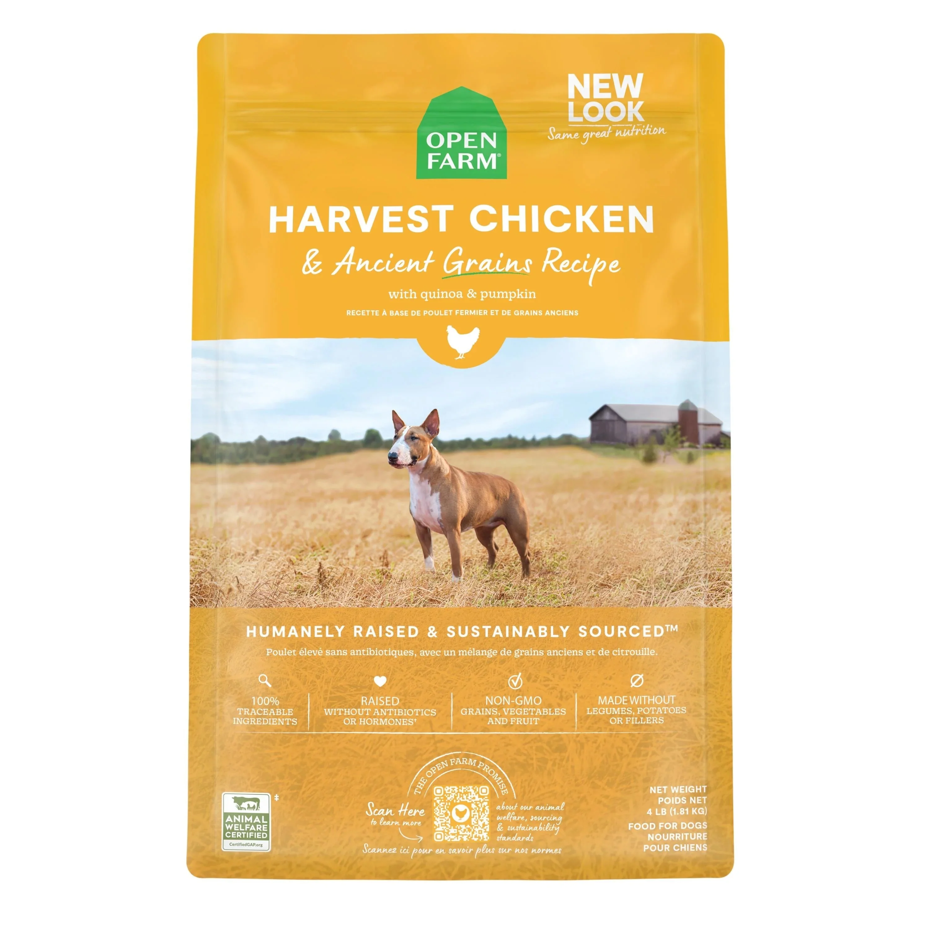 Open Farm Harvest Chicken and Ancient Grains 4 LB