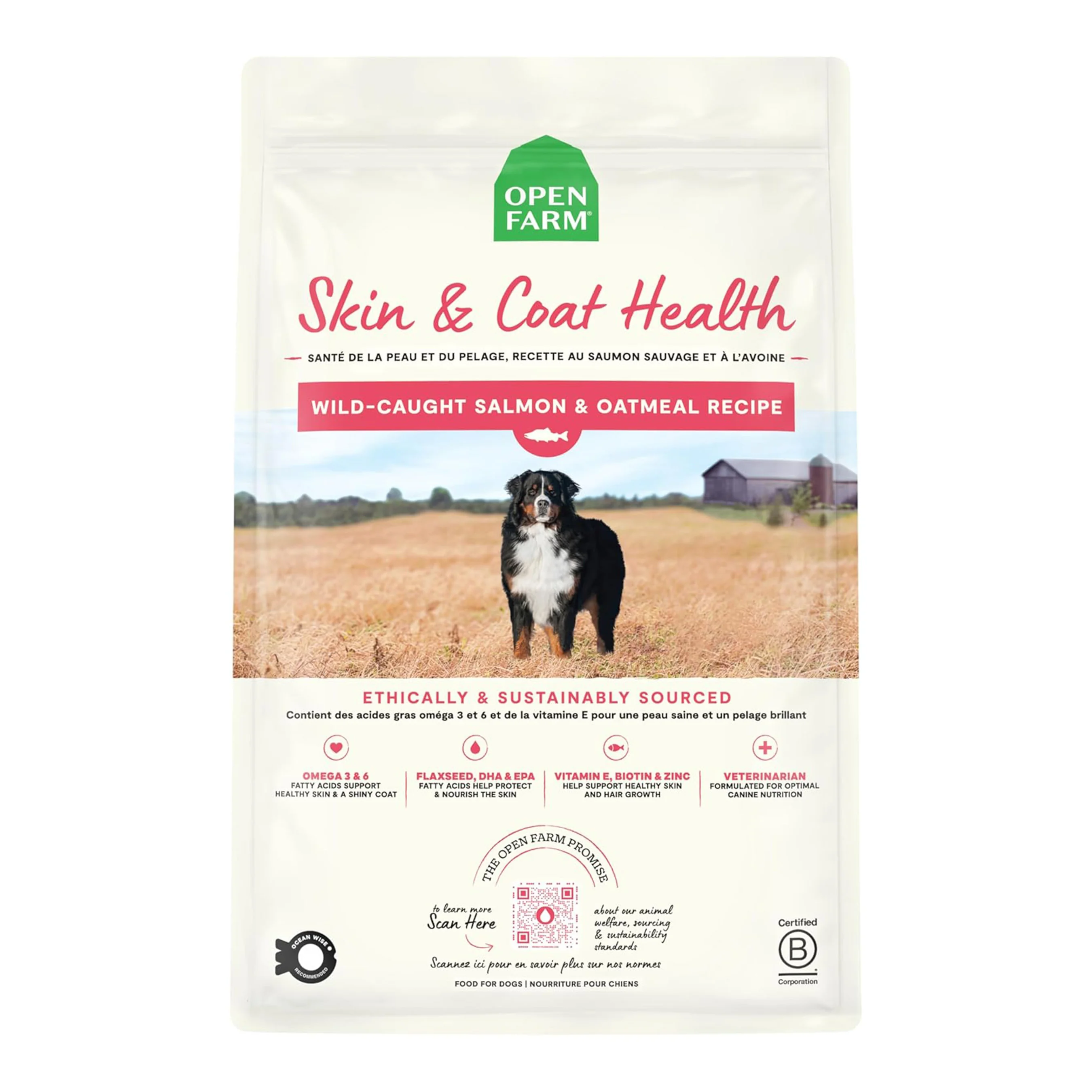 Open Farm Skin Coat Health Salmon Oatmeal Dog 4 LB