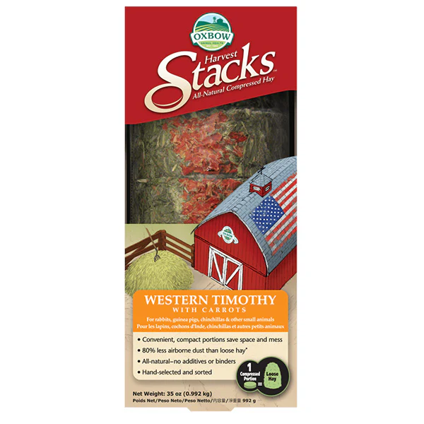 Oxbow Animal Health Harvest Stacks Western Timothy with Carrots