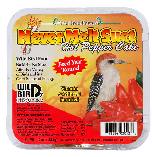 Pine Tree Farms NeverMelt Hot Pepper Suet 13 OZ
