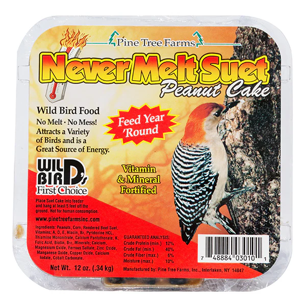 Pine Tree Farms NeverMelt Peanut Suet 13 OZ
