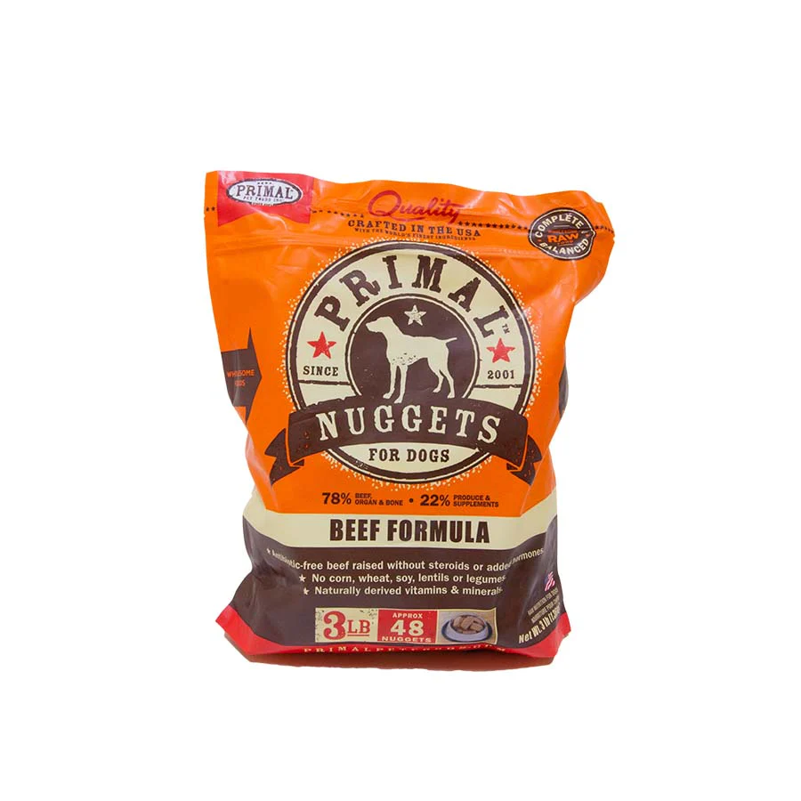 Primal Frozen Raw Beef Nugget 3 LB