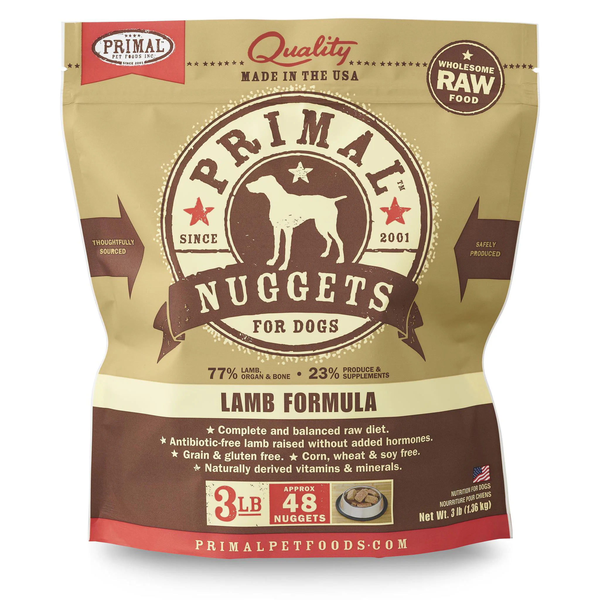 Primal Frozen Raw Lamb Nugget 3 LB
