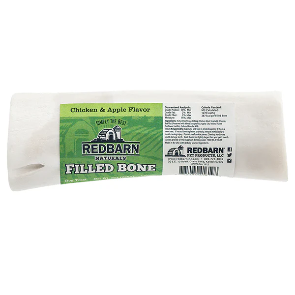 Redbarn Filled Bone Natural Chicken and Apple LRG