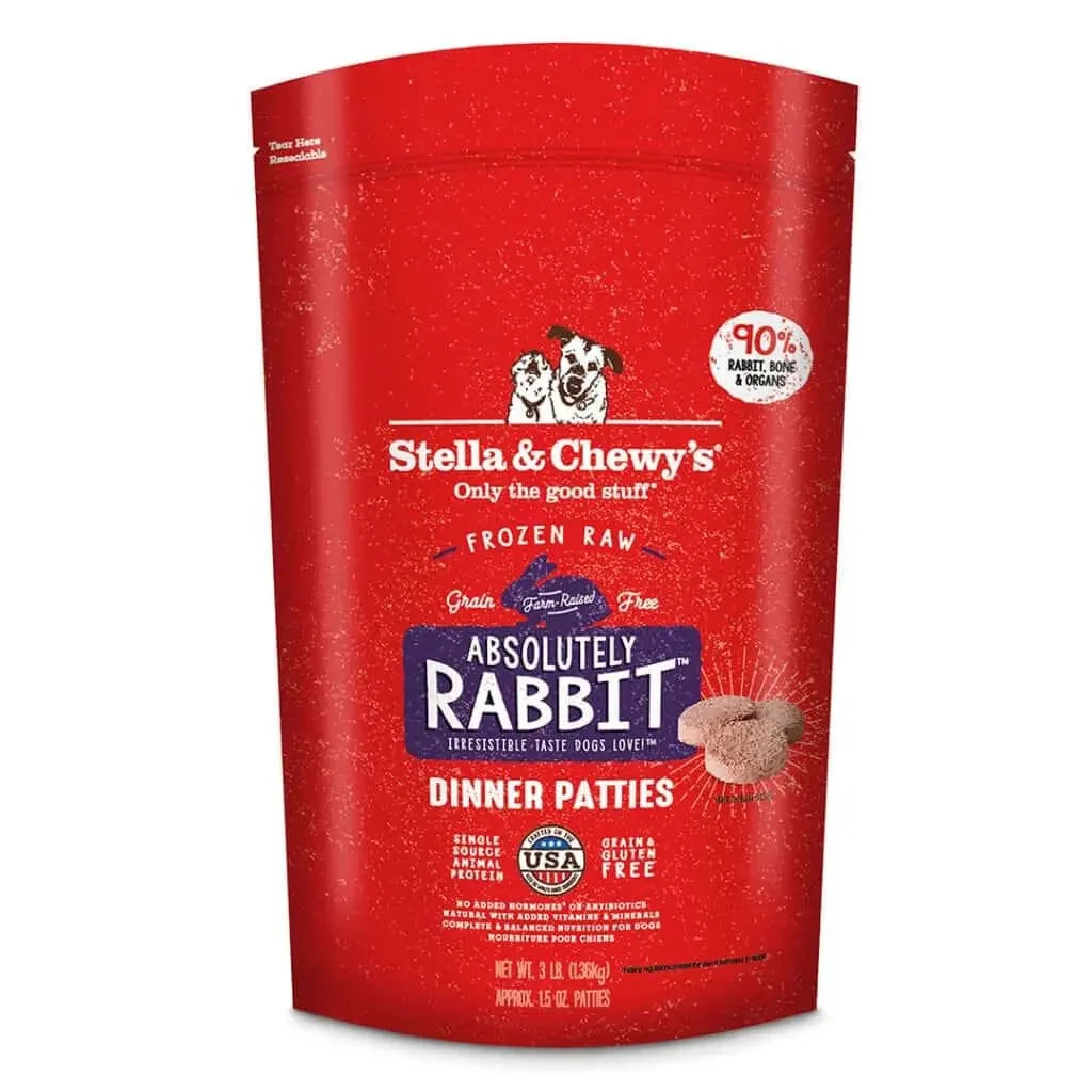 Stella and Chewy's Frozen Absolutely Rabbit Patties 6 LB