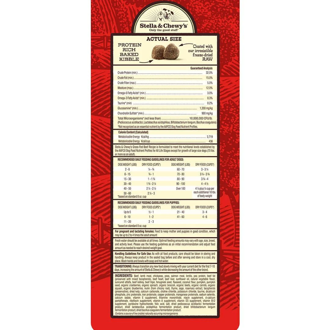 Stella and Chewy's Freeze Dried Raw Coated Beef Kibble 22 LB - Image 3