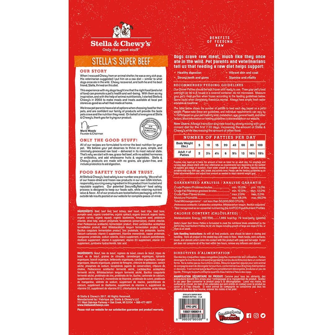 Stella and Chewy's Frozen Stella and Chewy's Super Beef Dinner Patties 12 LB - Image 2