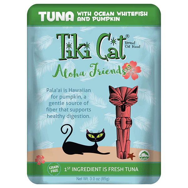 Tiki Cat Aloha Friends Tuna with Ocean Whitefish and Pumpkin 2.8 OZ