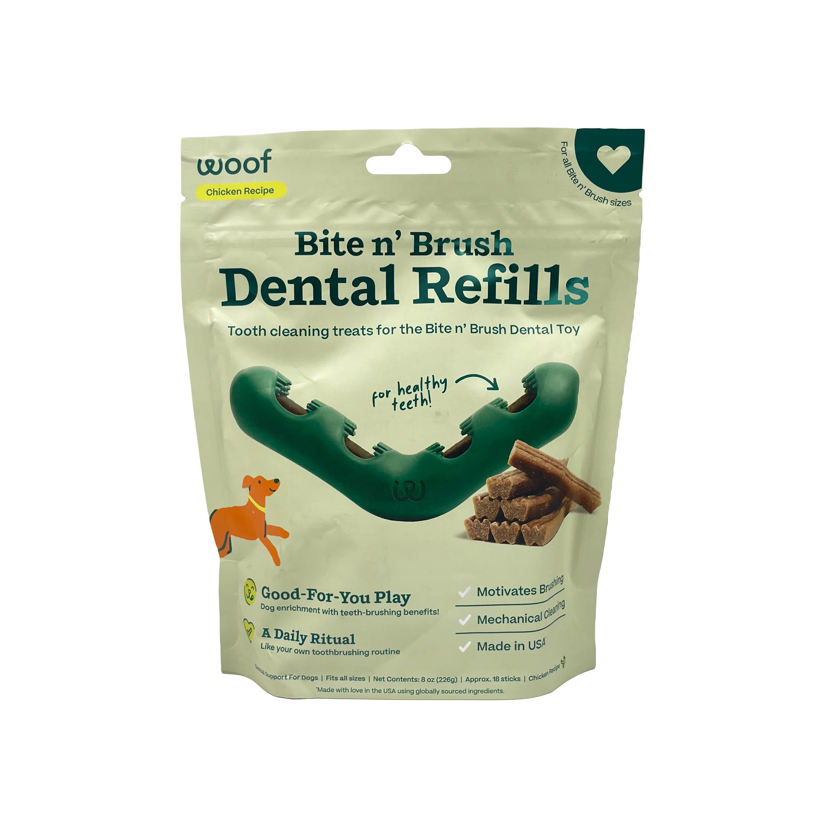 Woof Bite n Brush Refill 18 CT