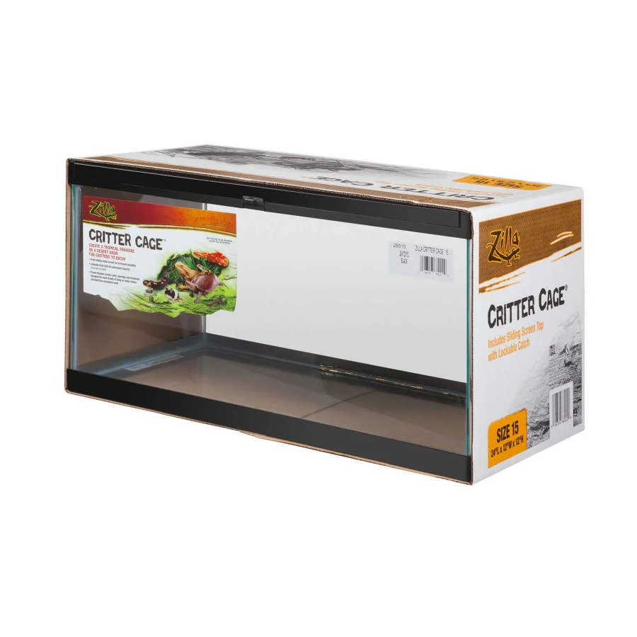 Zilla Cage Critter Black 15 GAL